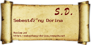 Sebestény Dorina névjegykártya