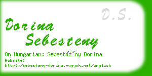 dorina sebesteny business card